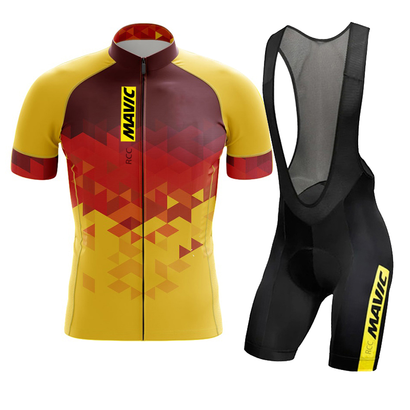 Race Bib - 2024 Mavic Kurzarm-Radsport-Sets für Männer, Triathlon-Träger