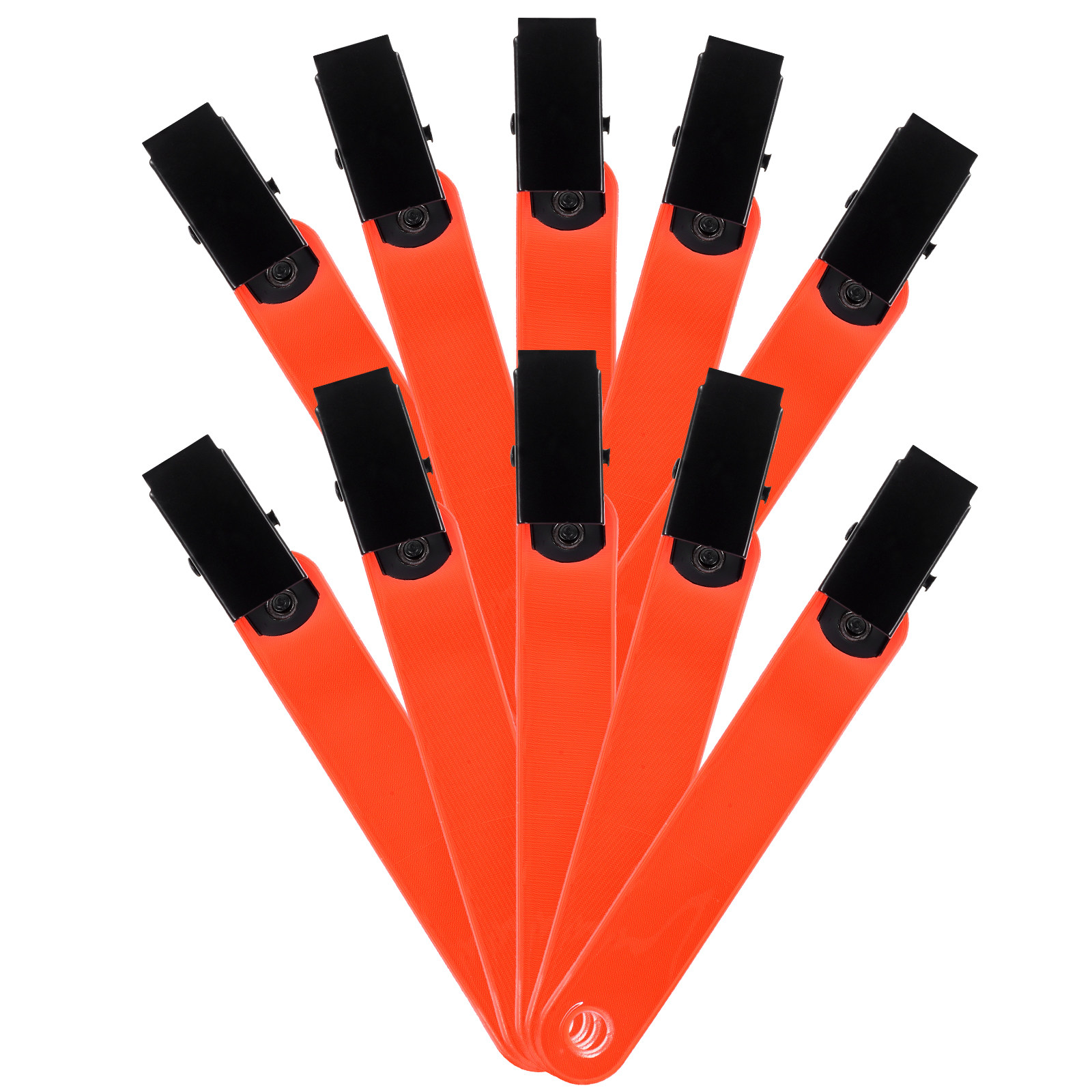 Running Visibility Gear - 12 Stück hochsichtbare, fluoreszierende Bandclips, reflektierende