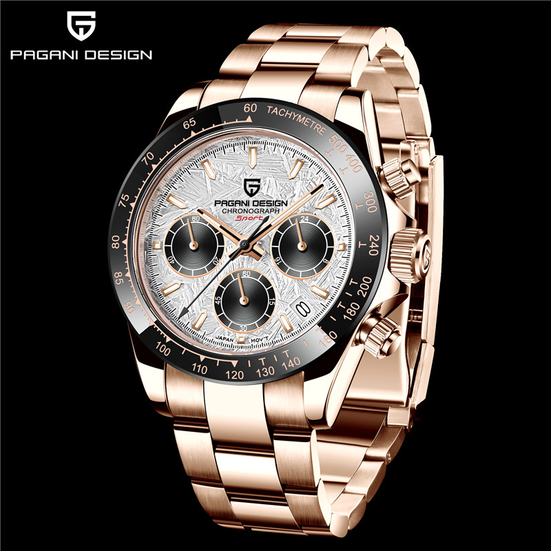 Running Watch - PAGANI DESIGN Chronograph-Stoppuhr für Herren, Militär-Piloten-Stil,