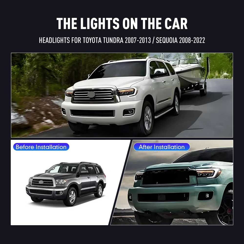 Running Headlamp - Auto-Styling Scheinwerfer für Toyota Sequoia 2008-2022