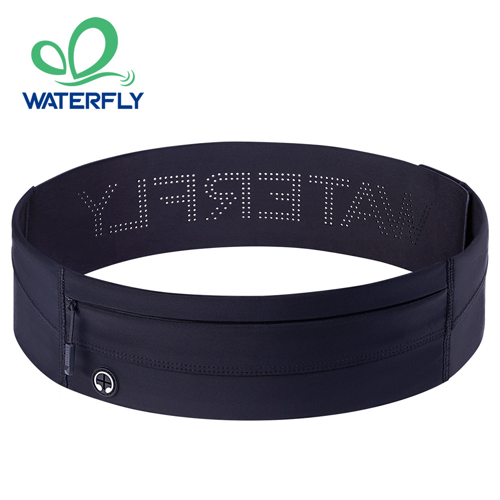 Running Belt - WATERFLY Laufgürtel Fanny Pack Schlanker, elastischer