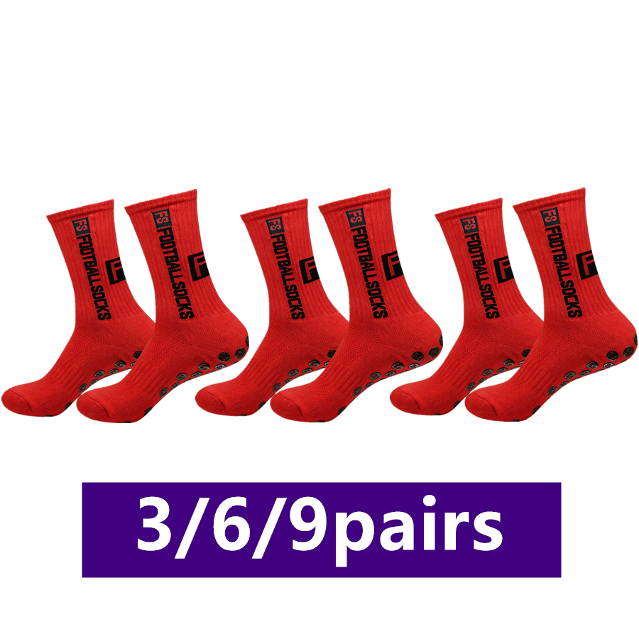 Sports Socks - 3/6/9 Paar Unisex-Socken mit rutschfestem Griff,