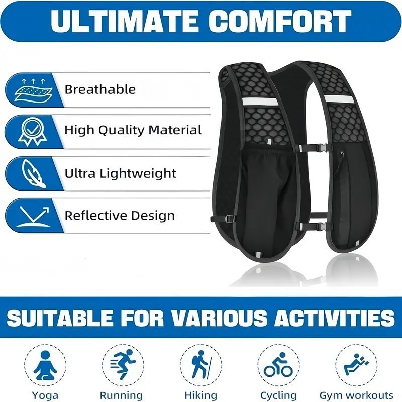 1-4 Stück, leichte Wanderweste – Hydration Vest Bewertung und Preis